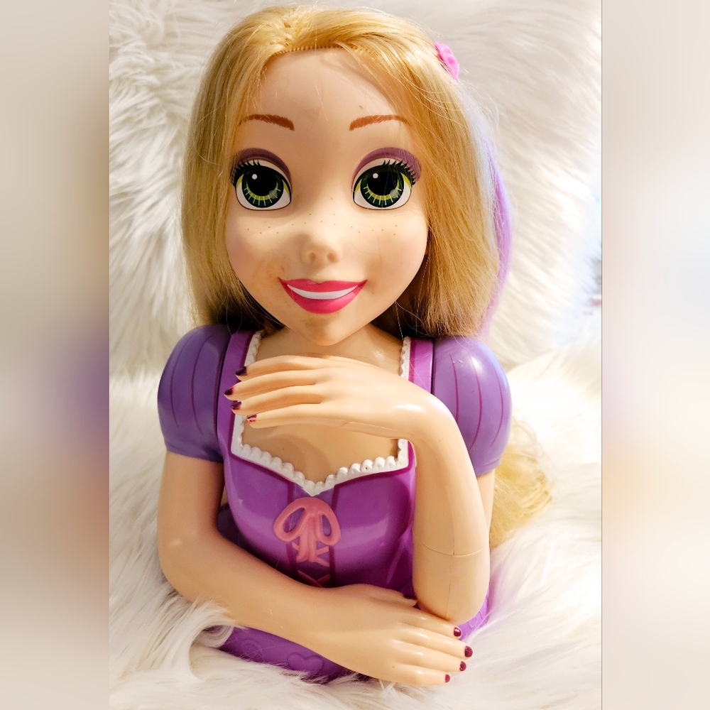 Princess Rapunzel Hair & Nail Styling Head Doll